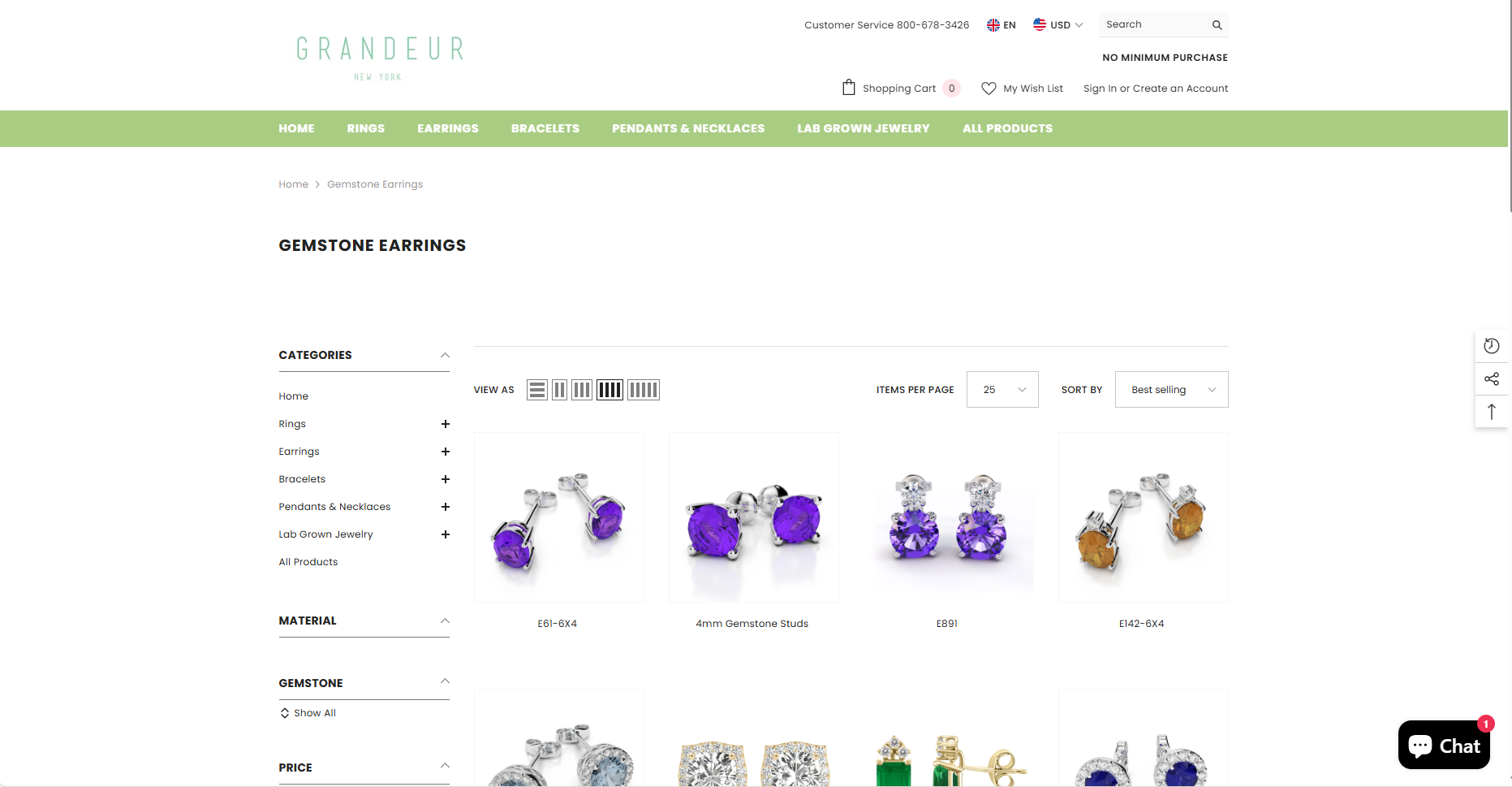 Earrings with Gemstones