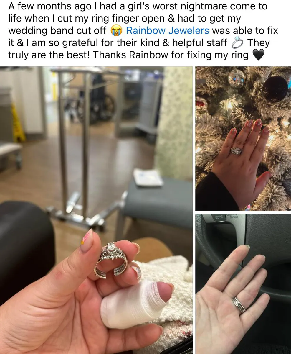 Professional ring sizing at Rainbow Jewelers